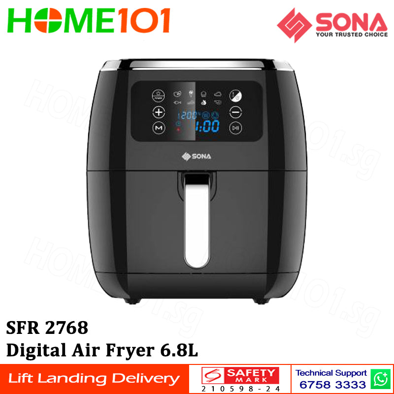 Sona Digital Air Fryer 6.8L SFR 2768