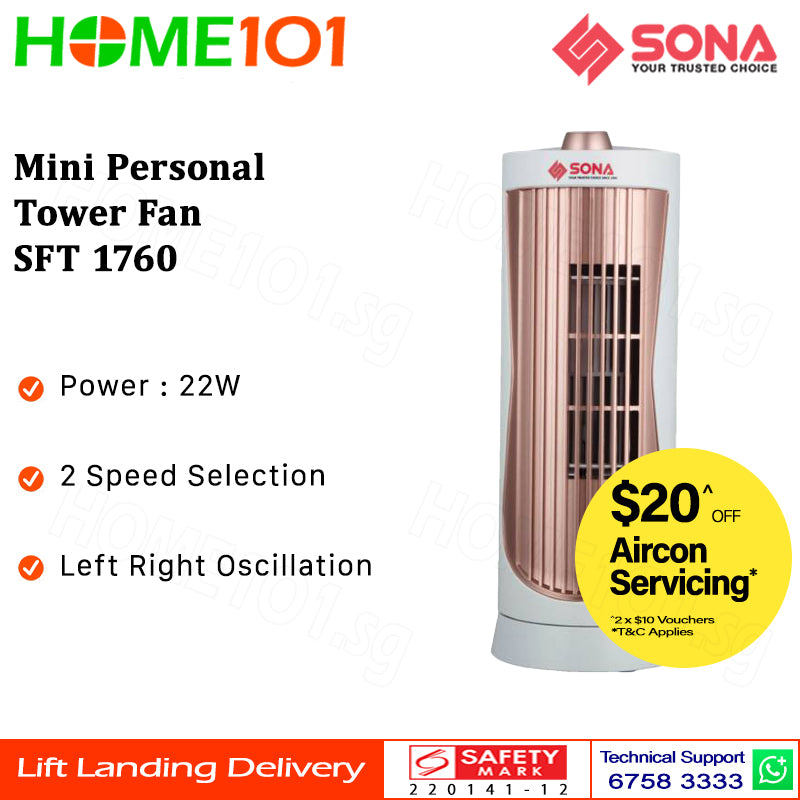 Sona Mini Personal Tower Fan SFT 1760