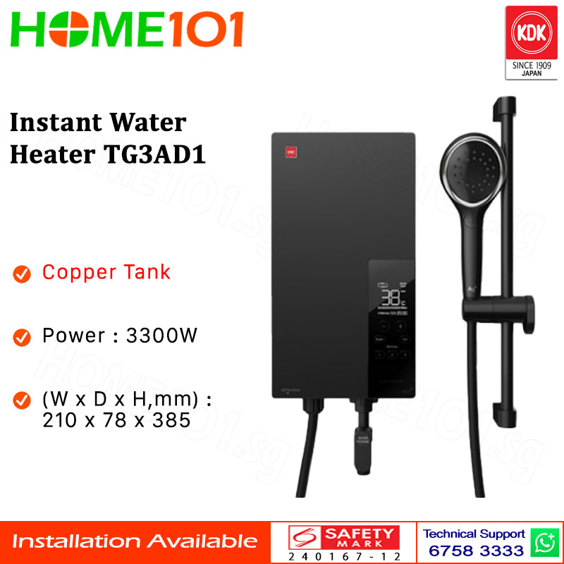 KDK Instant Water Heater TG3AD1