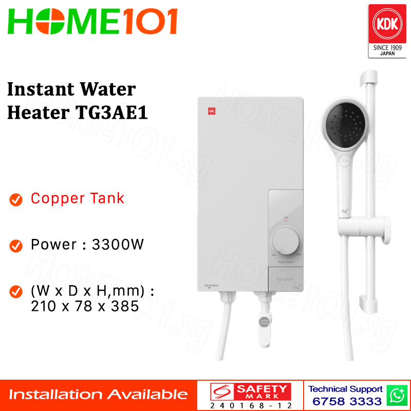 KDK Instant Water Heater TG3AE1