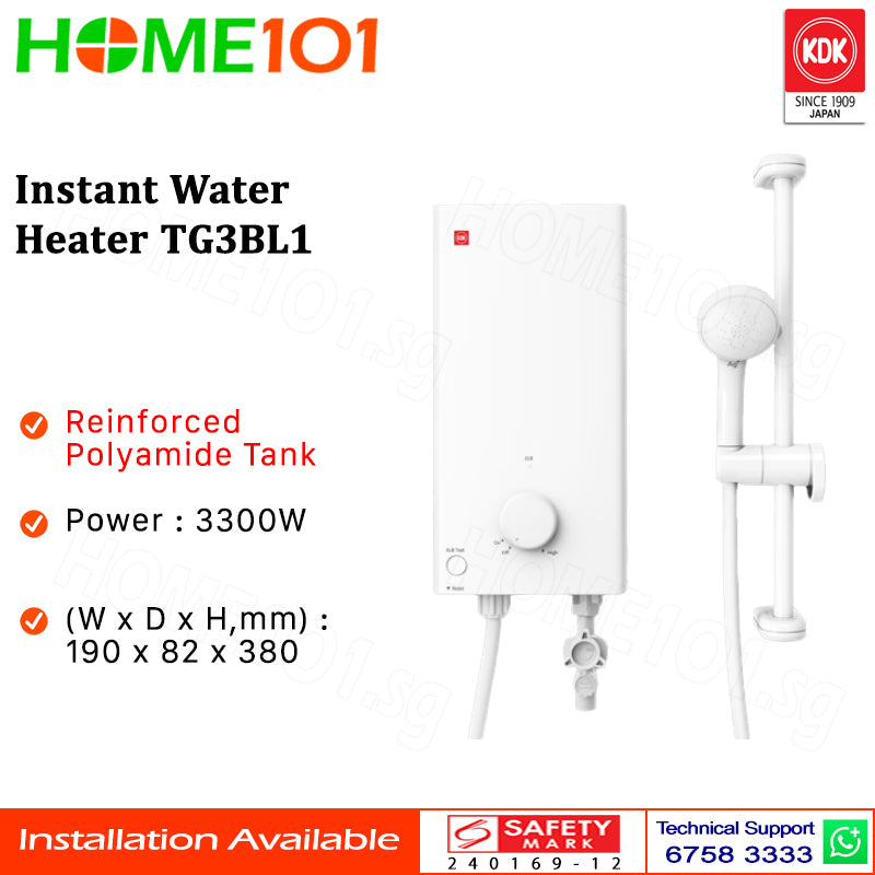 KDK Instant Water Heater TG3BL1
