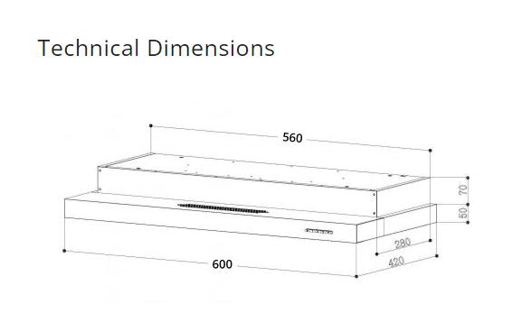 Tecno Slim Line Hood 60cm TH 678TL