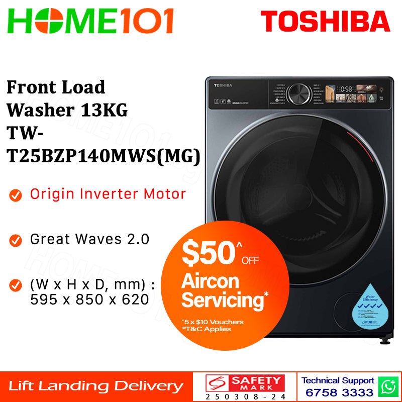 Toshiba Front Load Washer 13KG TW-T25BZP140MWS(MG)