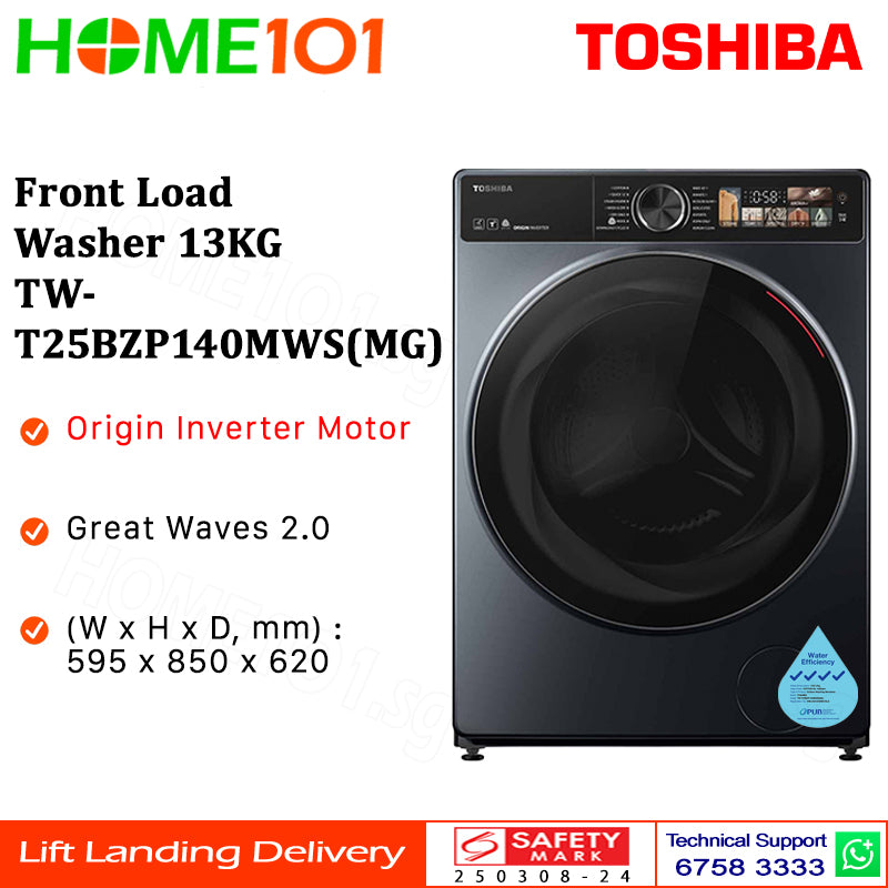 Toshiba Front Load Washer 13KG TW-T25BZP140MWS(MG)