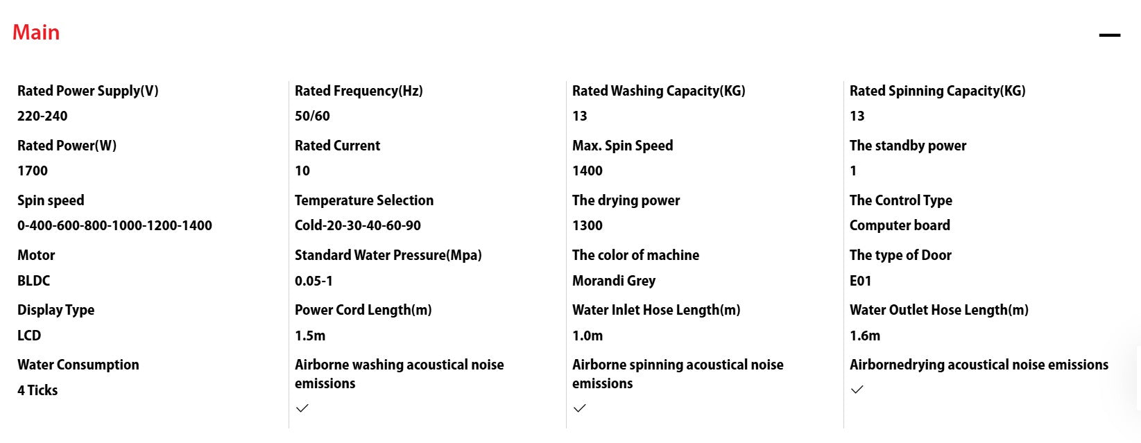 Toshiba Front Load Washer 13KG TW-T25BZP140MWS(MG)