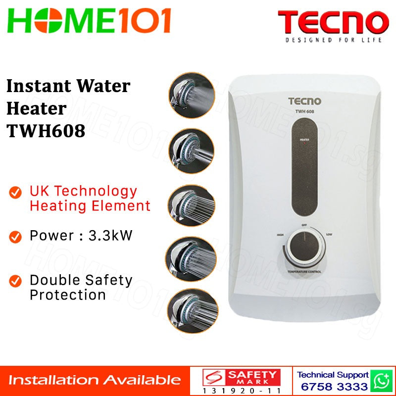 Tecno Electric Instant Shower Heater TWH608
